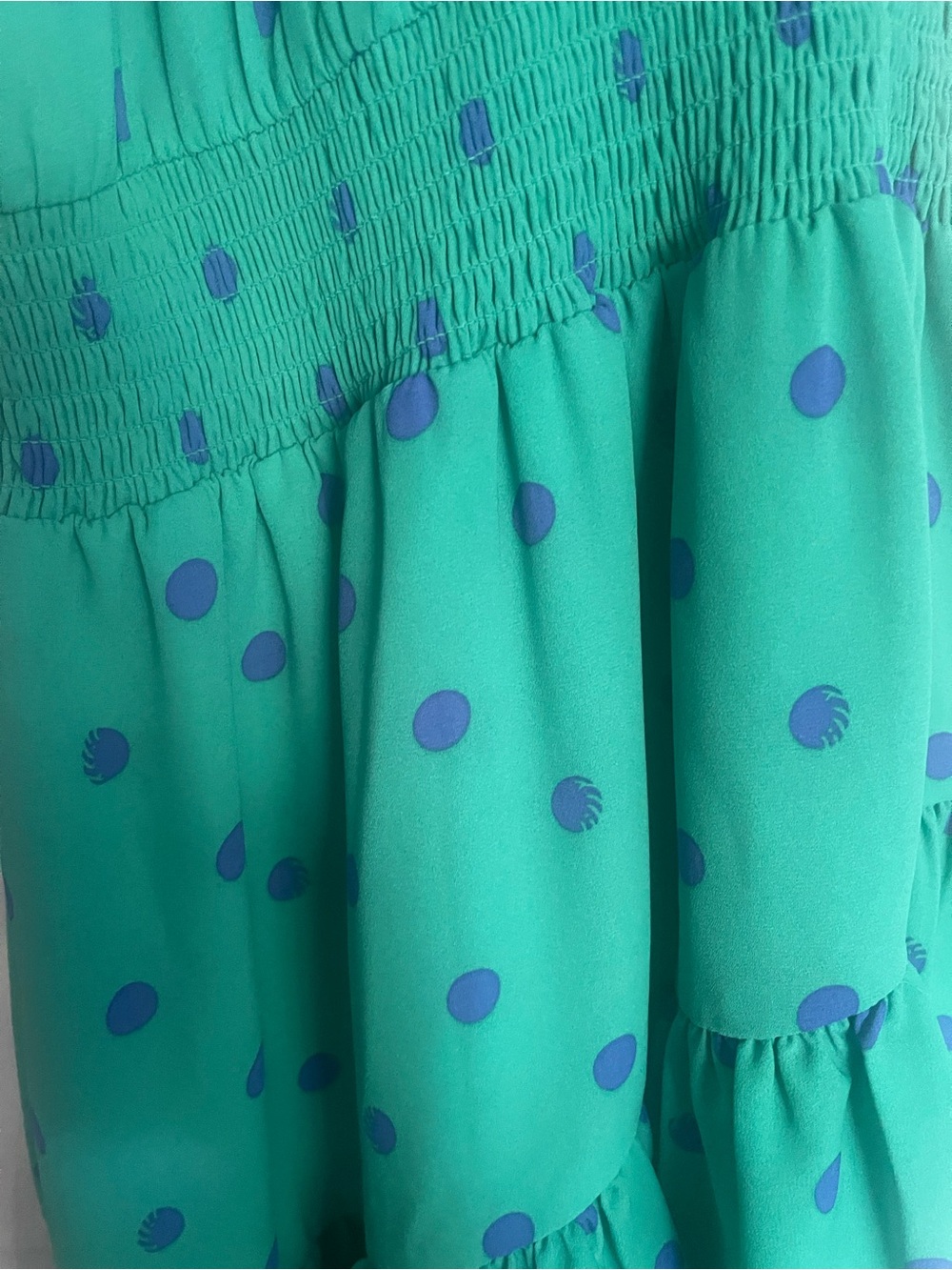 Lilly Pulitzer Pamelyn Dress Sz 4 Botanical Green Tropical Ruffles Polka Dot - Picture 4 of 4